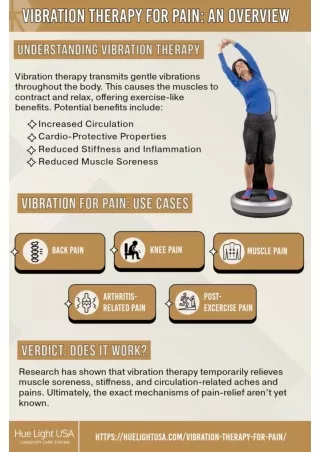 Vibration therapy for pain infographic