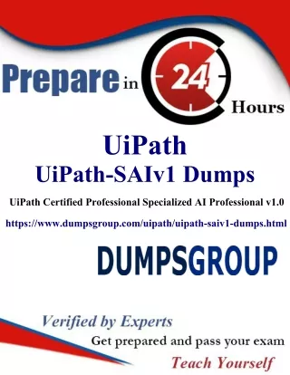 Get More, Pay Less: 20% Off UiPath-SAIv1 Exam Question at DumpsGroup.com