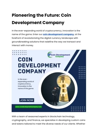 Pioneering the Future_ Coin Development Company