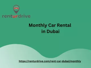 Monthly Car Rental Dubai