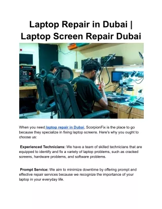Laptop Repair in Dubai _ Laptop Screen Repair Dubai
