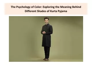 The Psychology of Color: Exploring the Meaning Behind Different Shades of Kurta