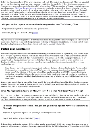 New York City Dmv Just How To Restore A Registration