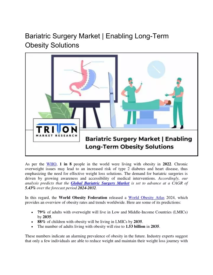 bariatric surgery market enabling long term