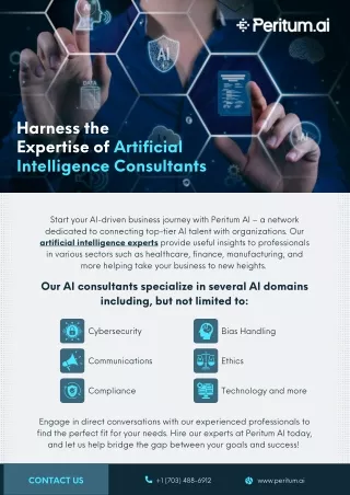 Harness the Expertise of Artificial Intelligence Consultants