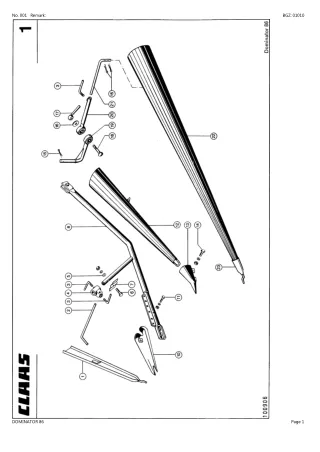 CLAAS DOMINATOR 86 Combine Parts Catalogue Manual Instant Download (SN 08700001-08799999)