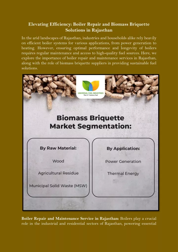 elevating efficiency boiler repair and biomass