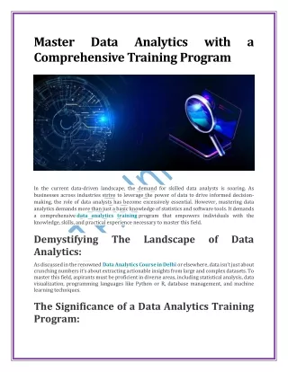 master comprehensive training program
