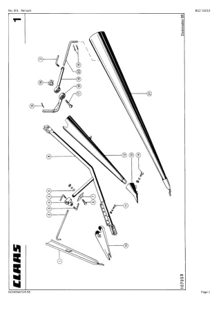 CLAAS DOMINATOR 98 Combine Parts Catalogue Manual Instant Download (SN 09300011-19307999)