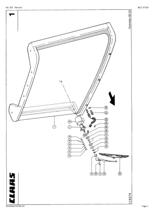 CLAAS DOMINATOR 98 VX Combine Parts Catalogue Manual Instant Download (SN 09308000-09349999)