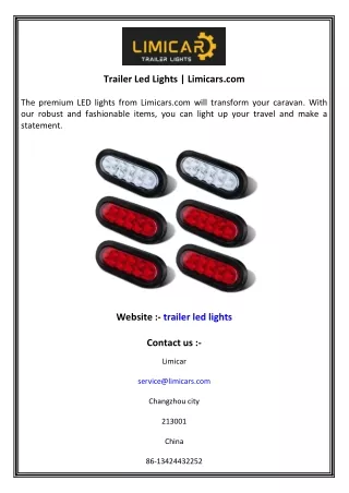 Trailer Led Lights    Limicars.com