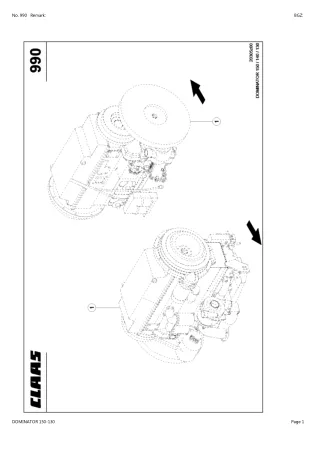 CLAAS DOMINATOR 150-130 Combine Parts Catalogue Manual Instant Download (SN 15609072-15699999)