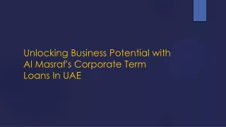 Corporate Term Loans in UAE