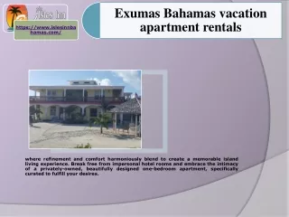 exumas bahamas vacation apartment rentals
