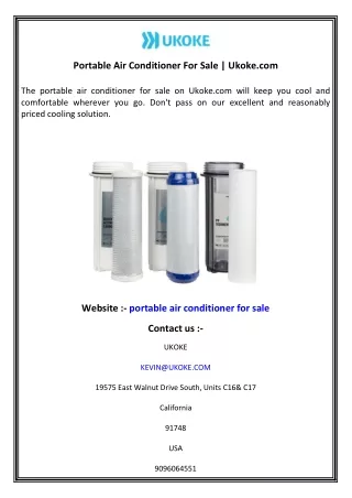 Portable Air Conditioner For Sale   Ukoke.com
