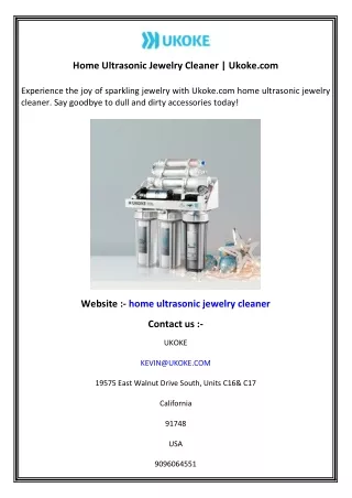 Home Ultrasonic Jewelry Cleaner   Ukoke.com