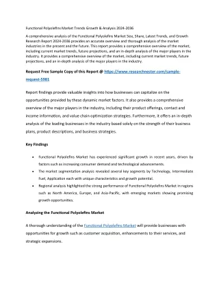 functional polyolefins market trends growth
