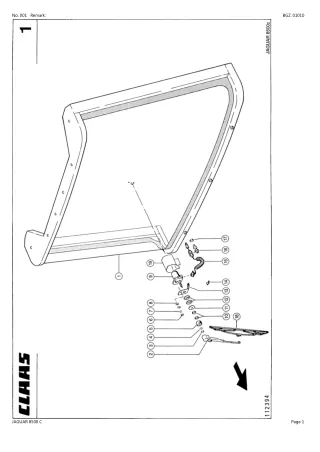 CLAAS JAGUAR 8550 C Forage Harvesters Parts Catalogue Manual Instant Download (SN 49103822-49199999)