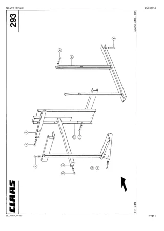 CLAAS LEXION 410-405 Combine Parts Catalogue Manual Instant Download (SN 45200011-45299999)