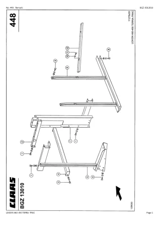 CLAAS LEXION 460-450 TERRA-TRAC Combine Parts Catalogue Manual Instant Download (SN 54700011-54799999)
