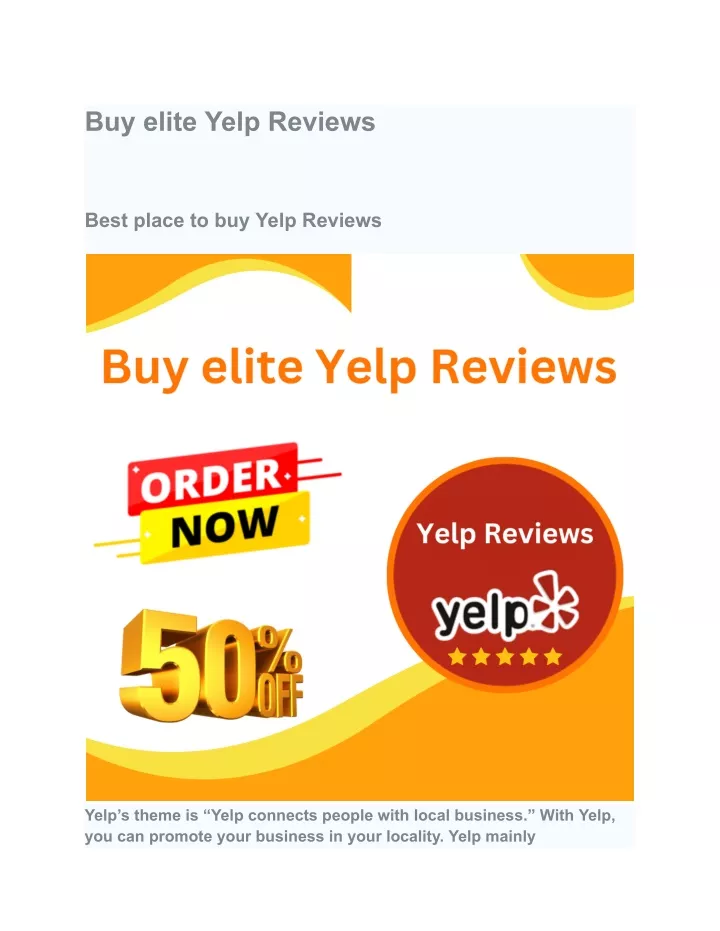 buy elite yelp reviews