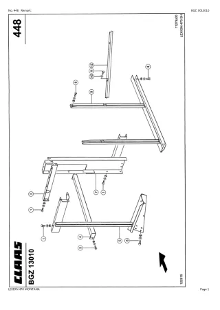 CLAAS LEXION 470 MONTANA Combine Parts Catalogue Manual Instant Download (SN 54100011-54199999)