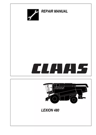 CLAAS LEXION 480 Combine Service Repair Manual Instant Download