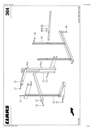 CLAAS LEXION 480 TERRA-TRAC Combine Parts Catalogue Manual Instant Download (SN 46800011-46899999)