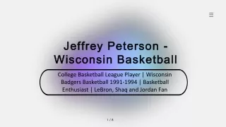Jeffrey Peterson - Wisconsin - A Brilliant Individual