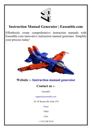 Instruction Manual Generator  Easemble.com