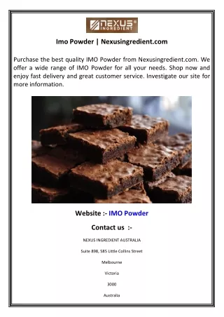 Imo Powder   Nexusingredient.com
