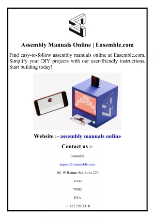 Assembly Manuals Online  Easemble.com