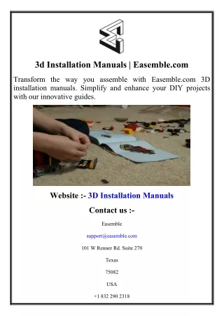 3d Installation Manuals  Easemble.com