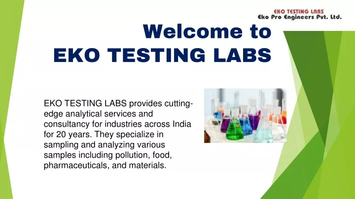 welcome to eko testing labs