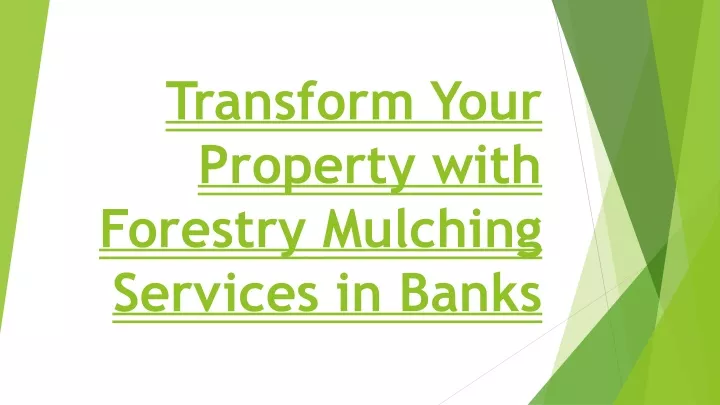 transform your property with forestry mulching services in banks