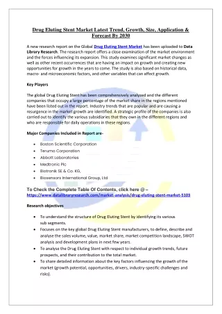 Drug Eluting Stent Market