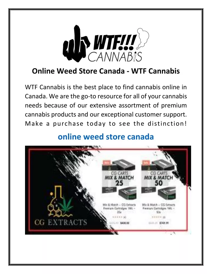 online weed store canada wtf cannabis