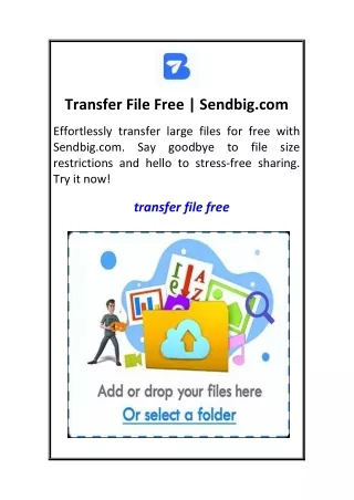 Transfer File Free  Sendbig.com