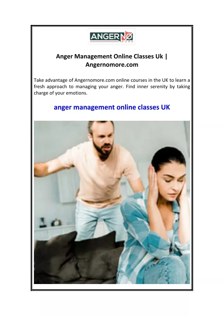 anger management online classes uk angernomore com