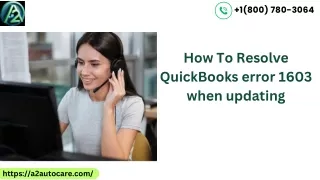 how to resolve quickbooks error 1603 when updating