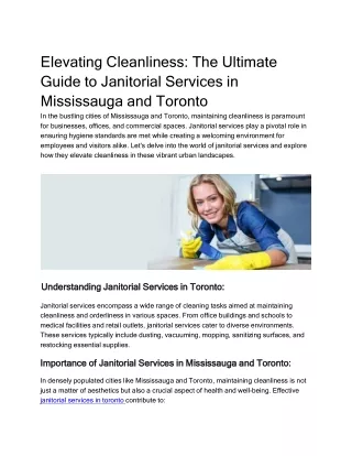 Elevating-Cleanliness_-The-Ultimate-Guide-to-Janitorial-Services-in-Mississauga-and-Toronto