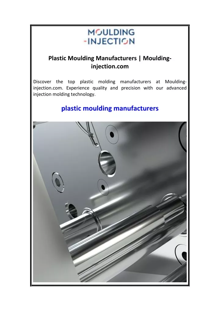 plastic moulding manufacturers moulding injection