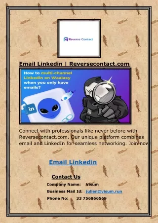 Email Linkedin | Reversecontact.com