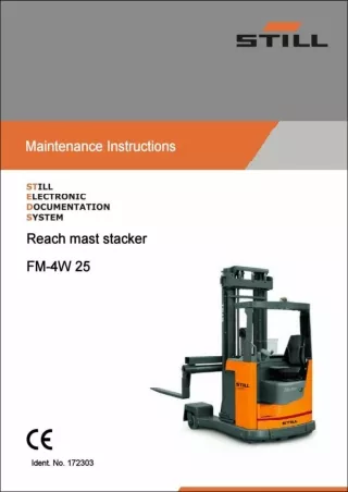 Still FM-4W 25 Forklift Service Repair Manual