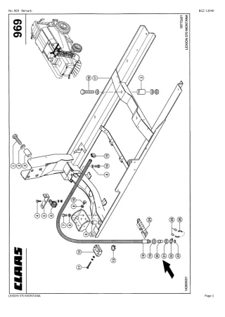 CLAAS LEXION 570 MONTANA Combine Parts Catalogue Manual Instant Download (SN 58100011-58199999)