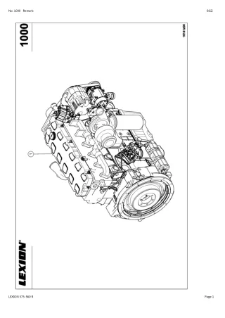 CLAAS LEXION 575-560 R Combine (NA) Parts Catalogue Manual Instant Download (SN 57500011-57599999)