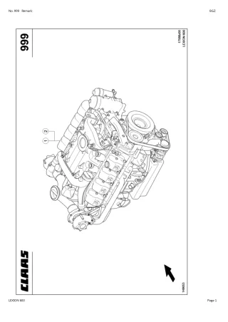 CLAAS LEXION 600 Combine Parts Catalogue Manual Instant Download (SN 58900011-58999999)