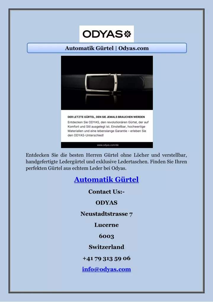 automatik g rtel odyas com