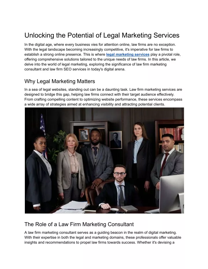 unlocking the potential of legal marketing