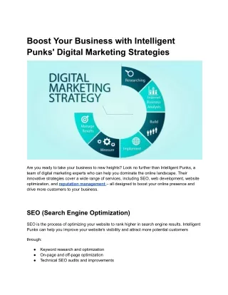 Boost Your Business with Intelligent Punks' Digital Marketing Strategies